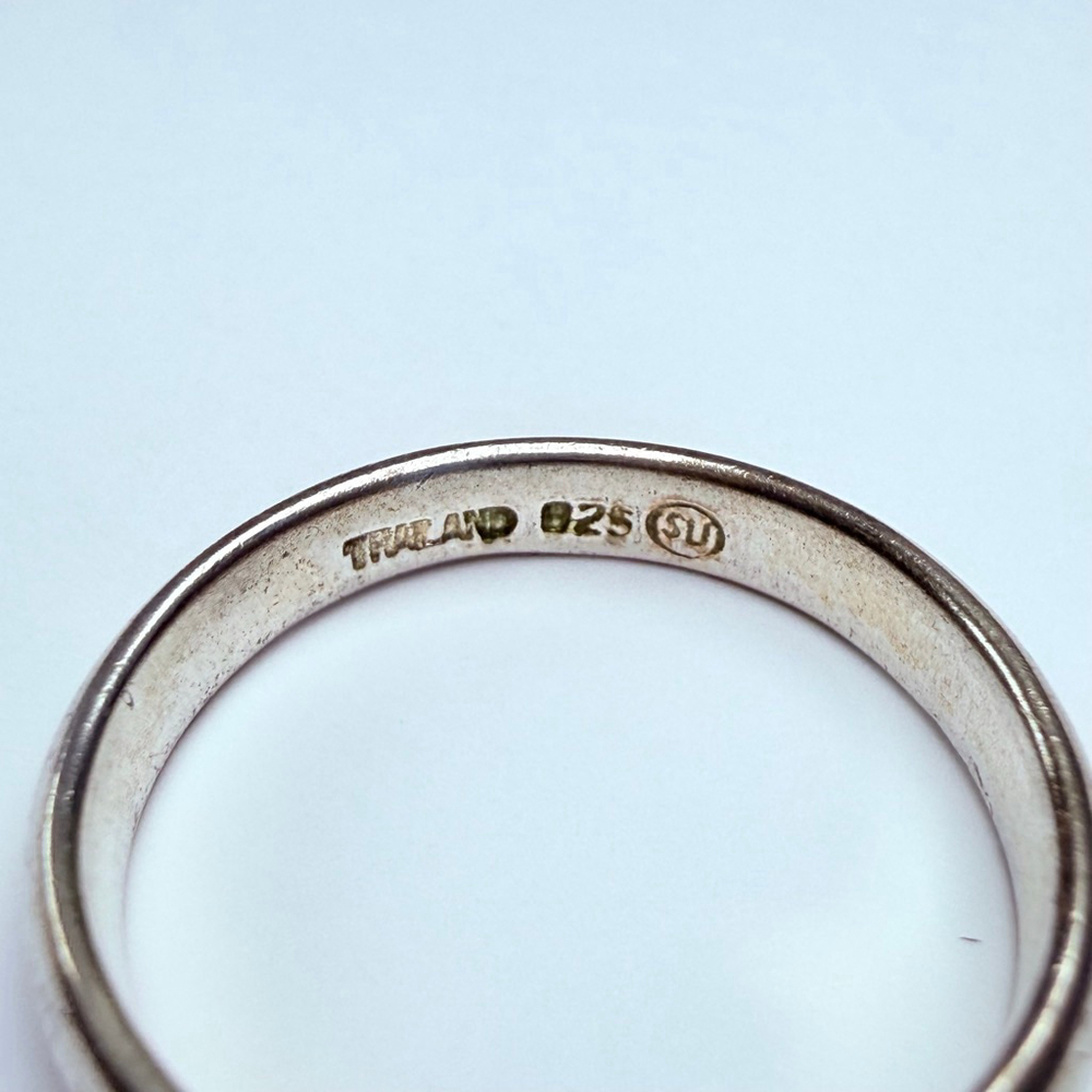 Sterling Silver 925 4MM Classic Stacker Wedding Band Vintage Unisex Ring SIZE 11 - Picture 4 of 7